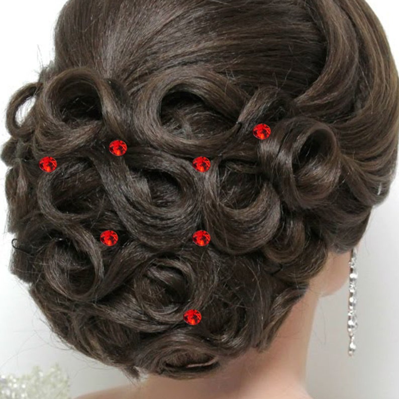 Crystal Diamante Hair Pins Rhinestones Clips Grips For Prom Etsy Uk