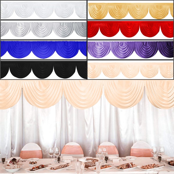 3 Meters Ice Silk Detachable Swag Silk Swag Decorating Background Fabric Curtains Window Party Backdrop Events Baby Shower Photography Décor