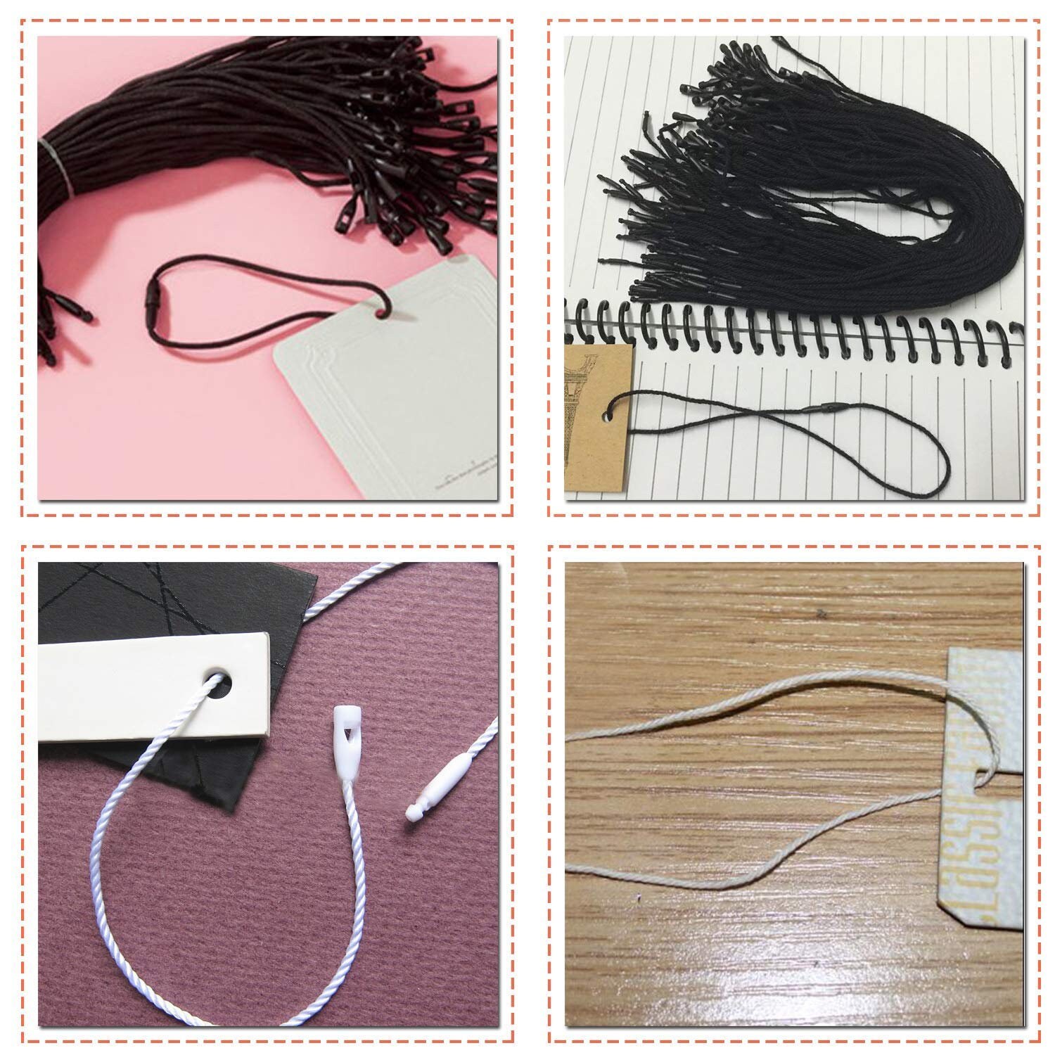 Black/white 7 Nylon String Strong Hang Tags Fastener Etsy UK