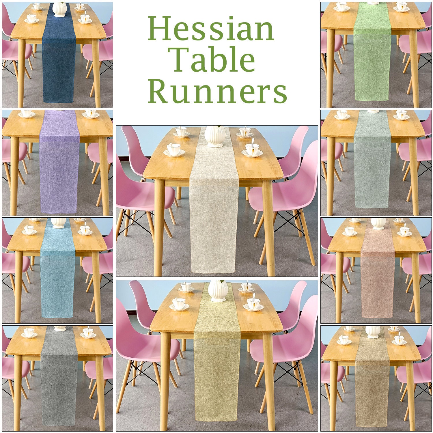 Hessian Burlap Table Runner 33cm X 275cm Natural Jute Table Etsy UK