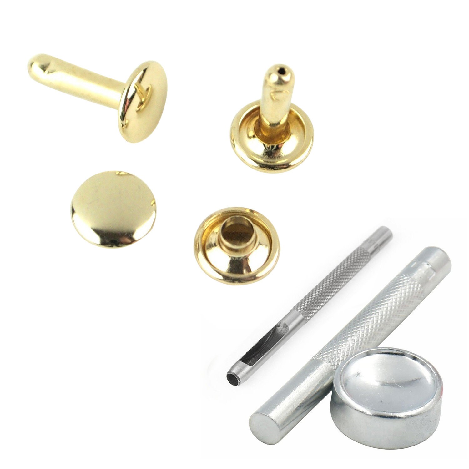 100pcs 15mm Double Cap Tubular Rivets With Rivet Fixing Hand Etsy UK