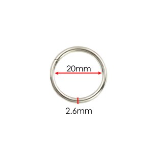 Silver O Ring Non Welded Stainless Steel Buckle for Backpack Handbag ...