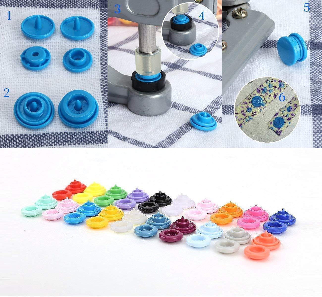 Kam Snaps Buttons Snap Fasteners T3 Size 16 in 8 Multicolor 