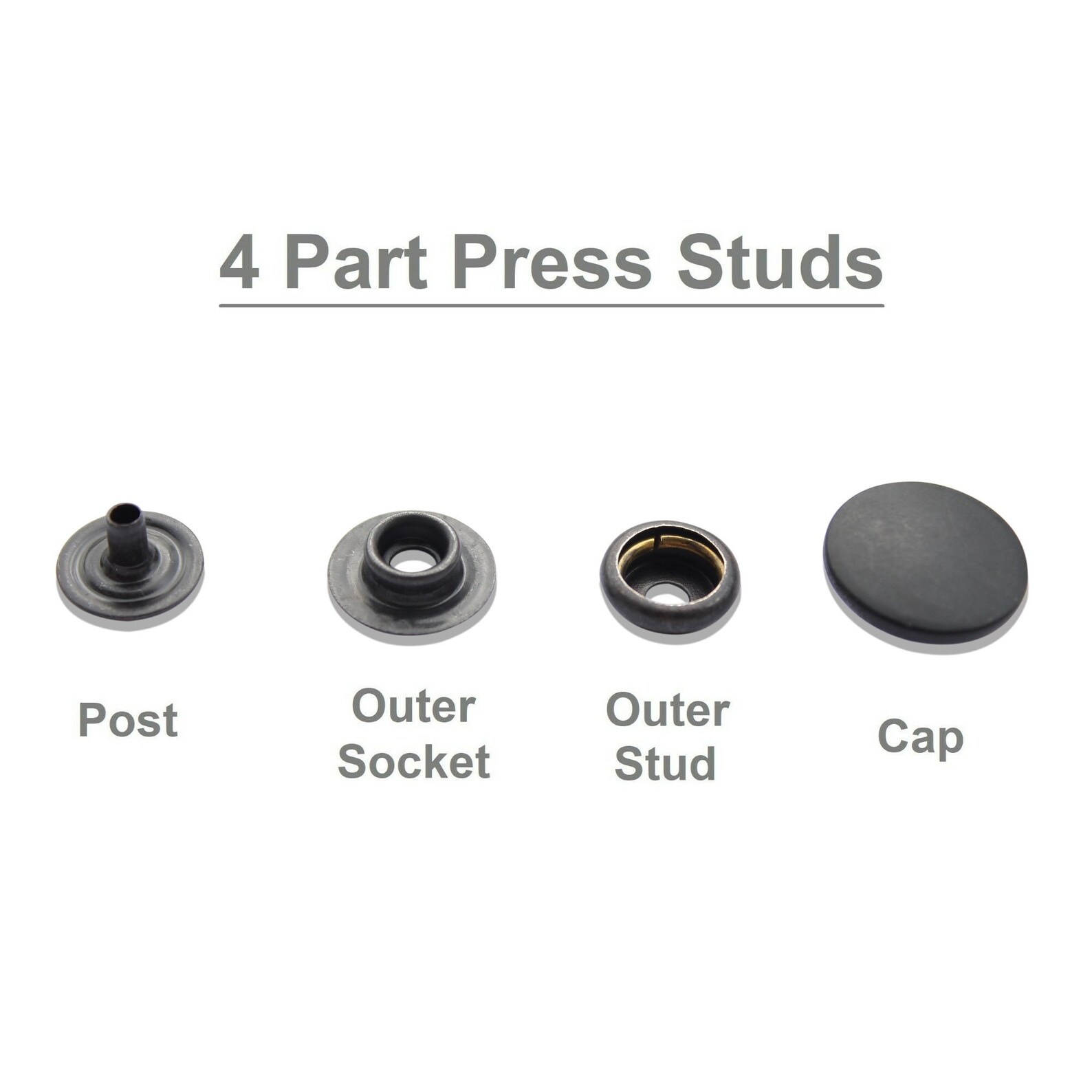 Press Studs 10 Complete Sets of Size 15mm Press Studs Snap Etsy