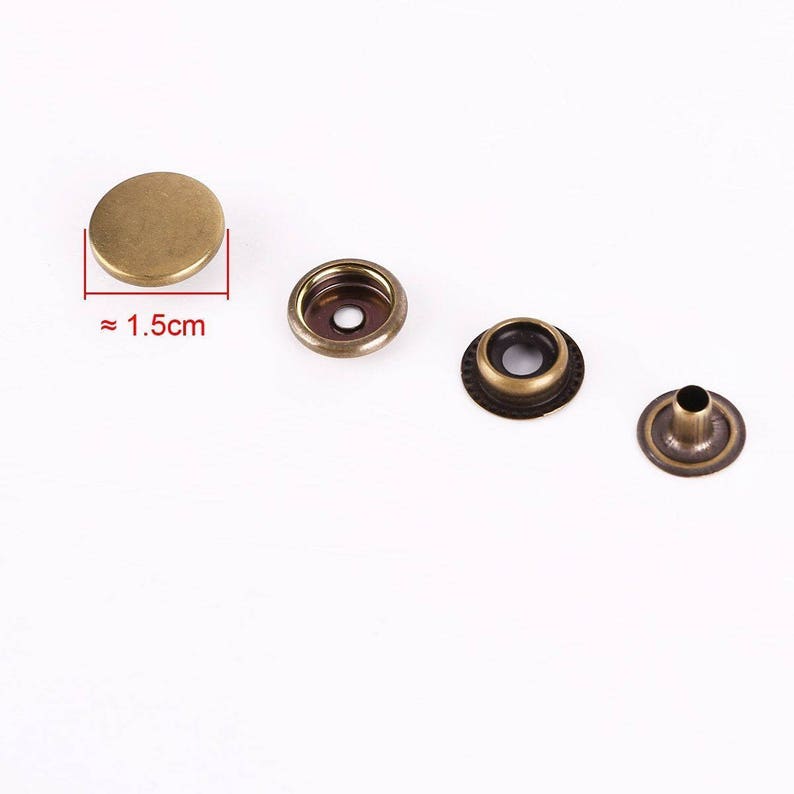 Size 15mm Large Antique Brass Press Studs Heavy Duty Studs Etsy