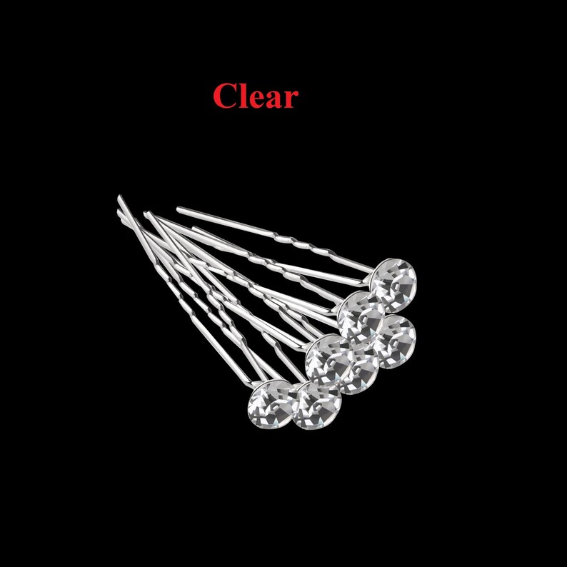 Crystal Diamante Hair Pins Rhinestones Clips Grips for Prom Etsy UK