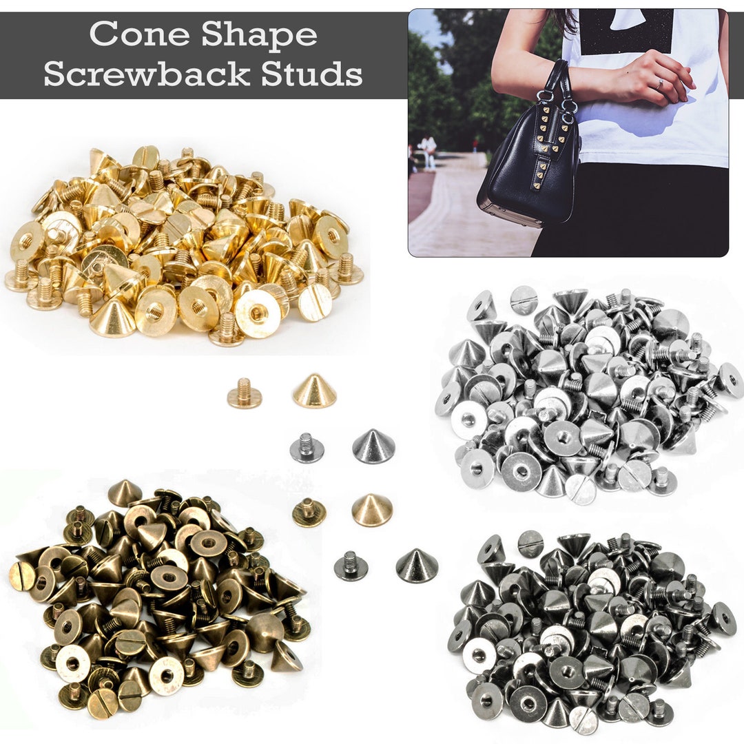 Punk Cone Studs Spikes Rivets With Screw Back Stud for Leather Etsy