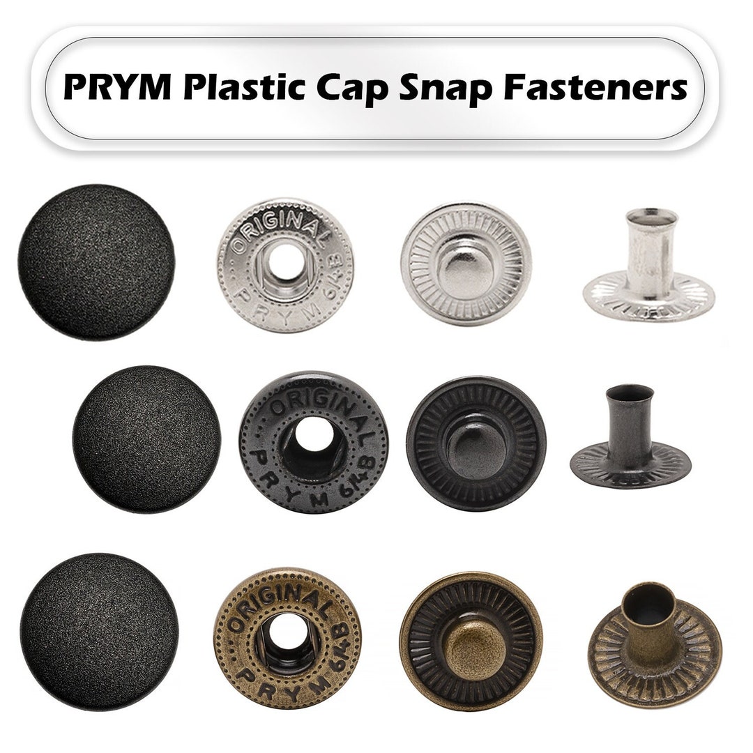 PRYM Small 4GB S Spring Press Studs Plastic Cap With Metal Back Snaps
