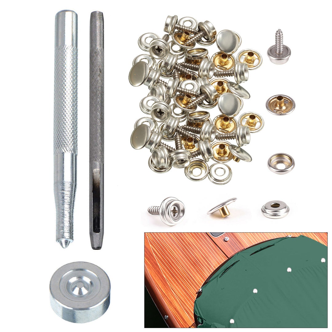 Screw Press Studs With 3part Hand Tool 15mm Brass Press Studs Etsy