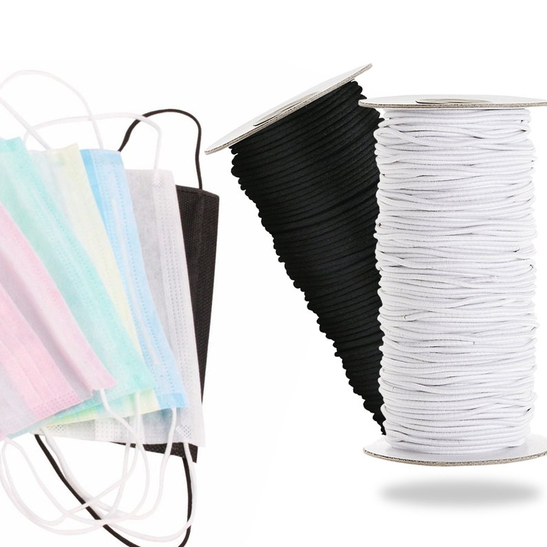 Elastic Cord Cording Made for Masks 3mm Black/white Earloop Etsy UK