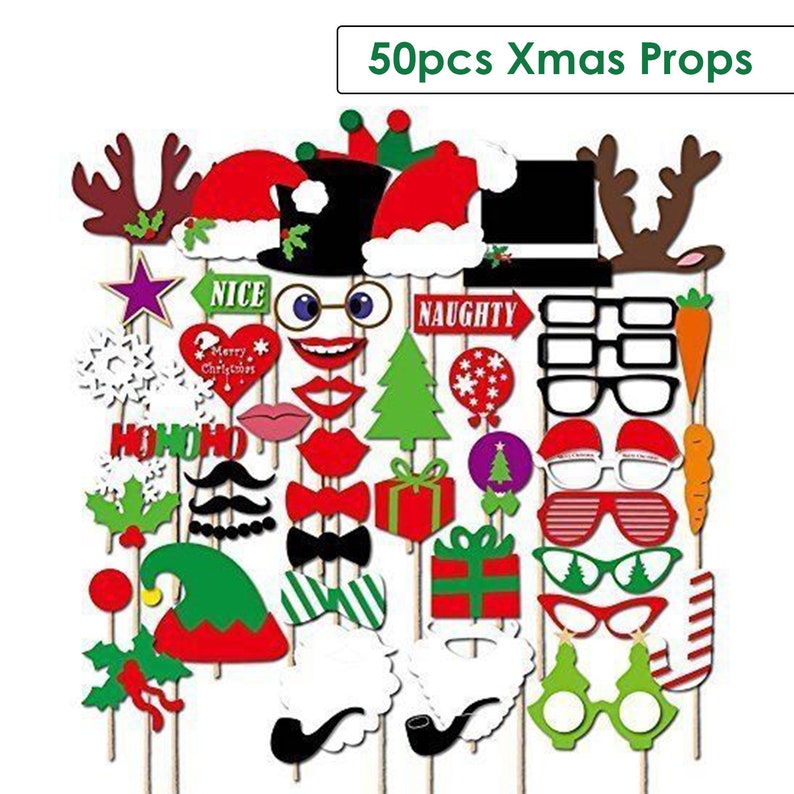 Christmas Party Photo Props UK Xmas Party Props Christmas Etsy UK