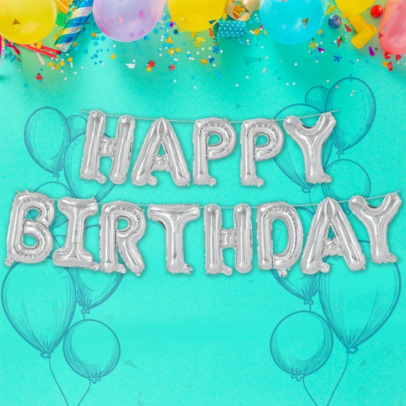 16" grande taille auto gonflant Joyeux Anniversaire Bannière Ballon Bunting Multi couleur 16" grande taille auto gonflant Joyeux Anniversaire Bannière Ballon Bunting Multi couleur