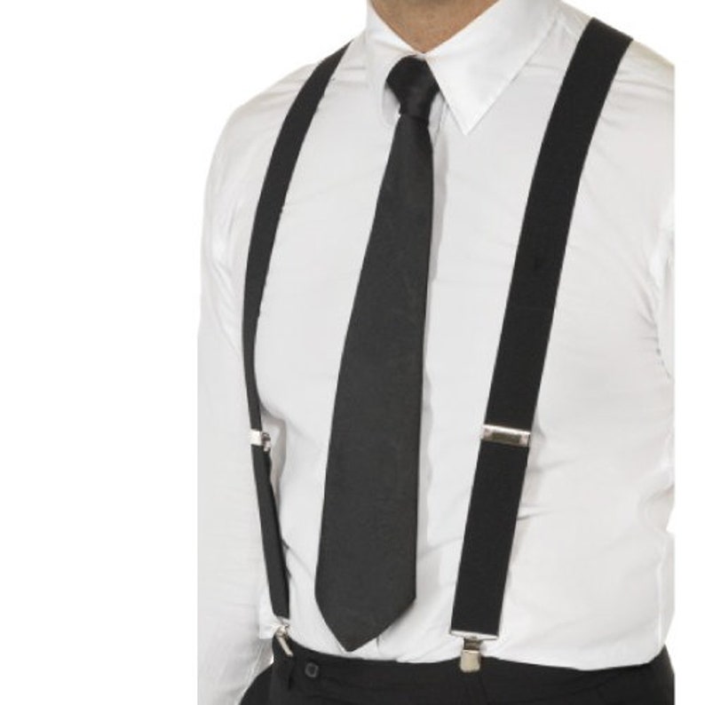 Men's Suspenders Braces 50mm Wide Adjustable Elastic Braces Clip on Suspenders for Casual Formal Wear, Wedding Party, Jeans, Trousers image 8