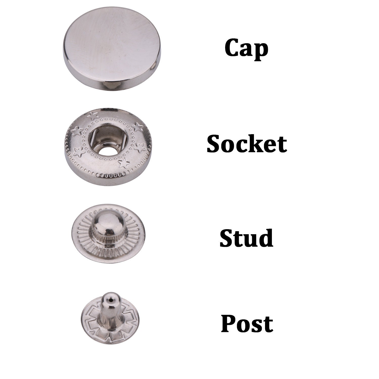 4 Part S Spring Press Studs With Fixing Hand Tool 10mm15mm Etsy UK