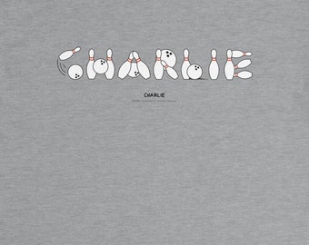 Gepersonaliseerde zwaargewicht unisex T-shirt met ronde hals - STRIKE! Alfabet