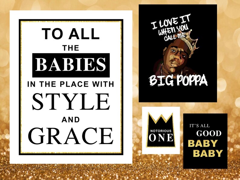 Notorious One Biggie Smalls Hip Hop Party Signs 10 SIGNS Etsy