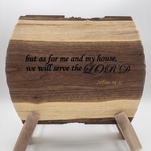 Christian Home Decor with Scripture | Wood Scripture Bible Signs | Bible Wall Art | Live Edge Wood Wall Sign | Minimalistic Scripture Sign