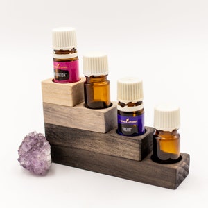 Handmade Essential Oil Holder, Stacked Essential Oil Organizer, Minimalist Design