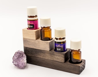 Handmade Essential Oil Holder, Stacked Essential Oil Organizer, Minimalist Design