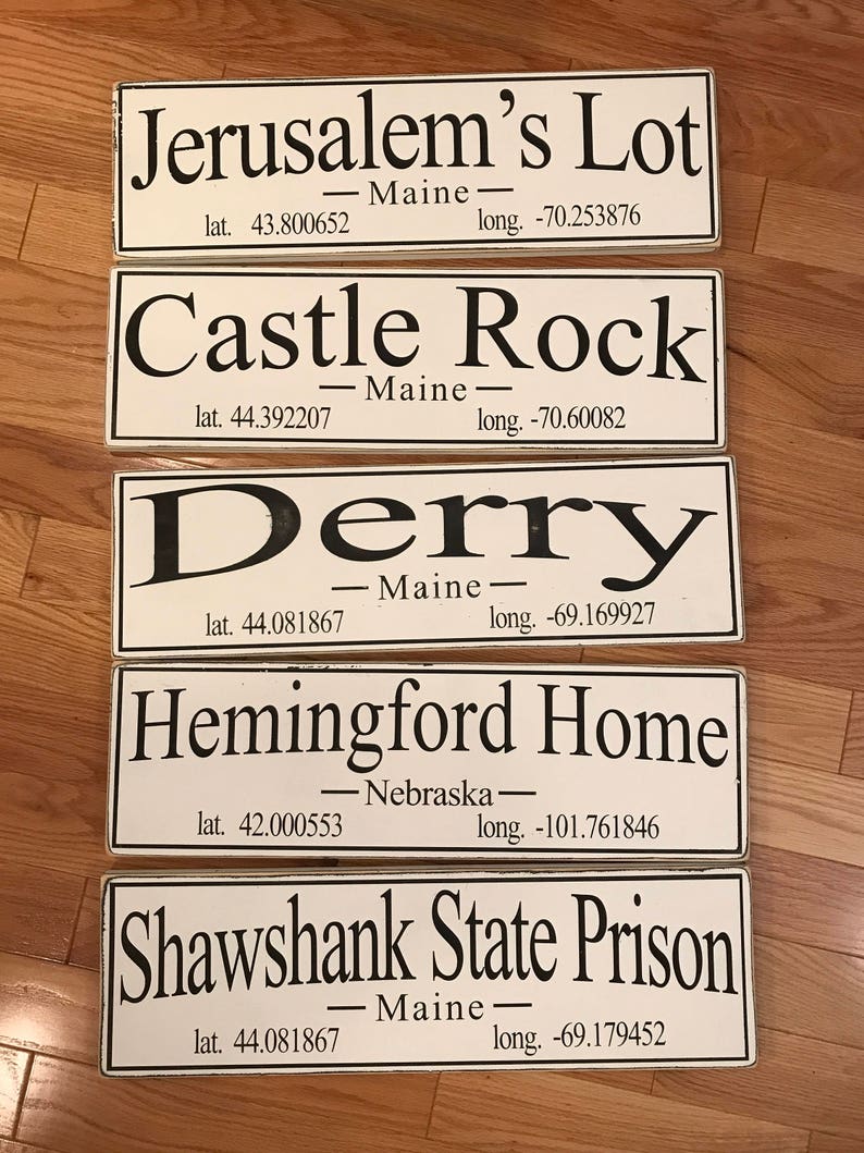 Stephen King Jerusalem's Lot Maine Wood Sign / Etsy