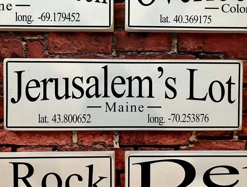 Stephen King Jerusalem's Lot Maine Wood Sign / Etsy