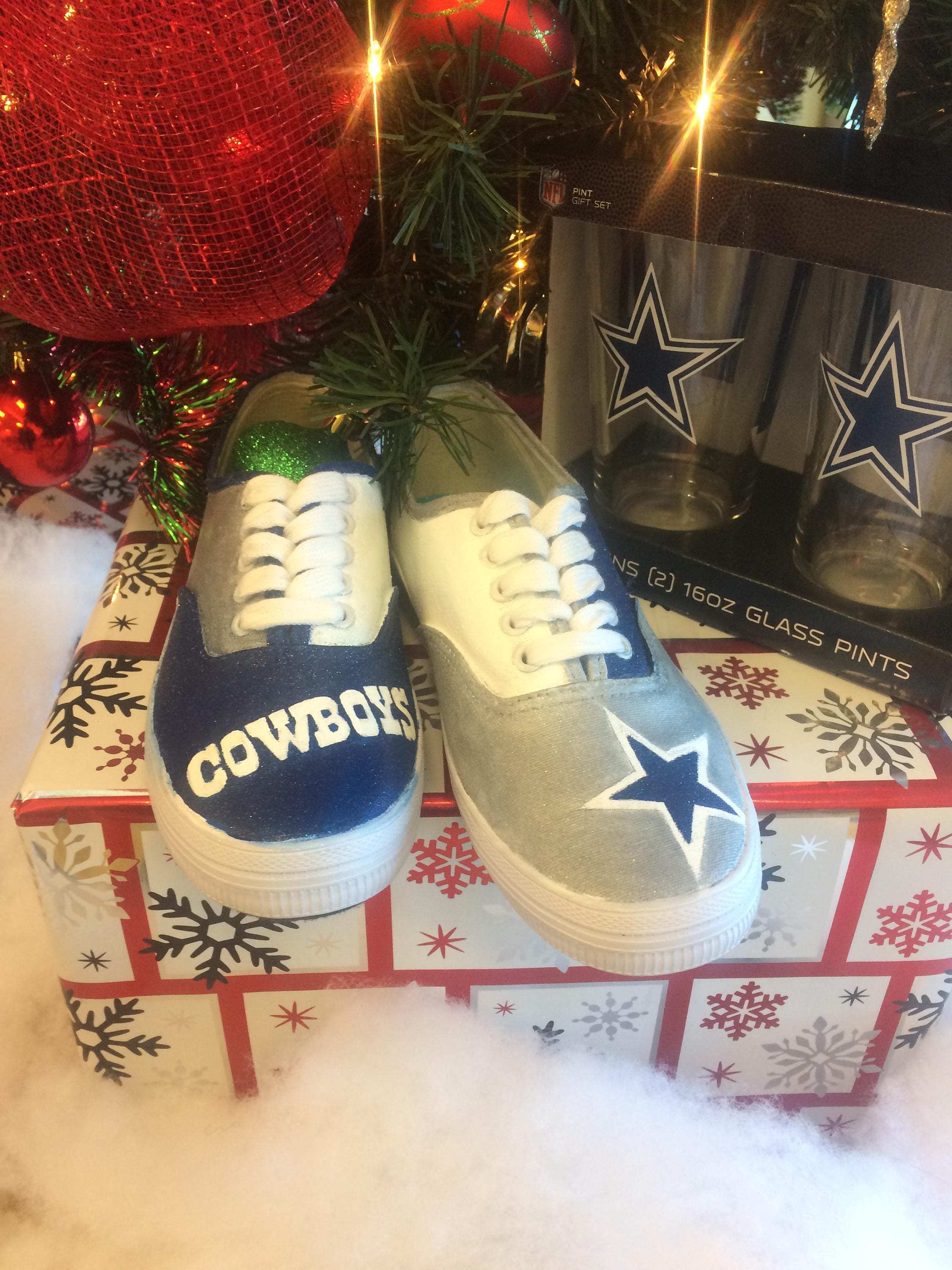 NFL Inspired Dallas Cowboys Custom VANS AUTHENTIC Sneakers Etsy