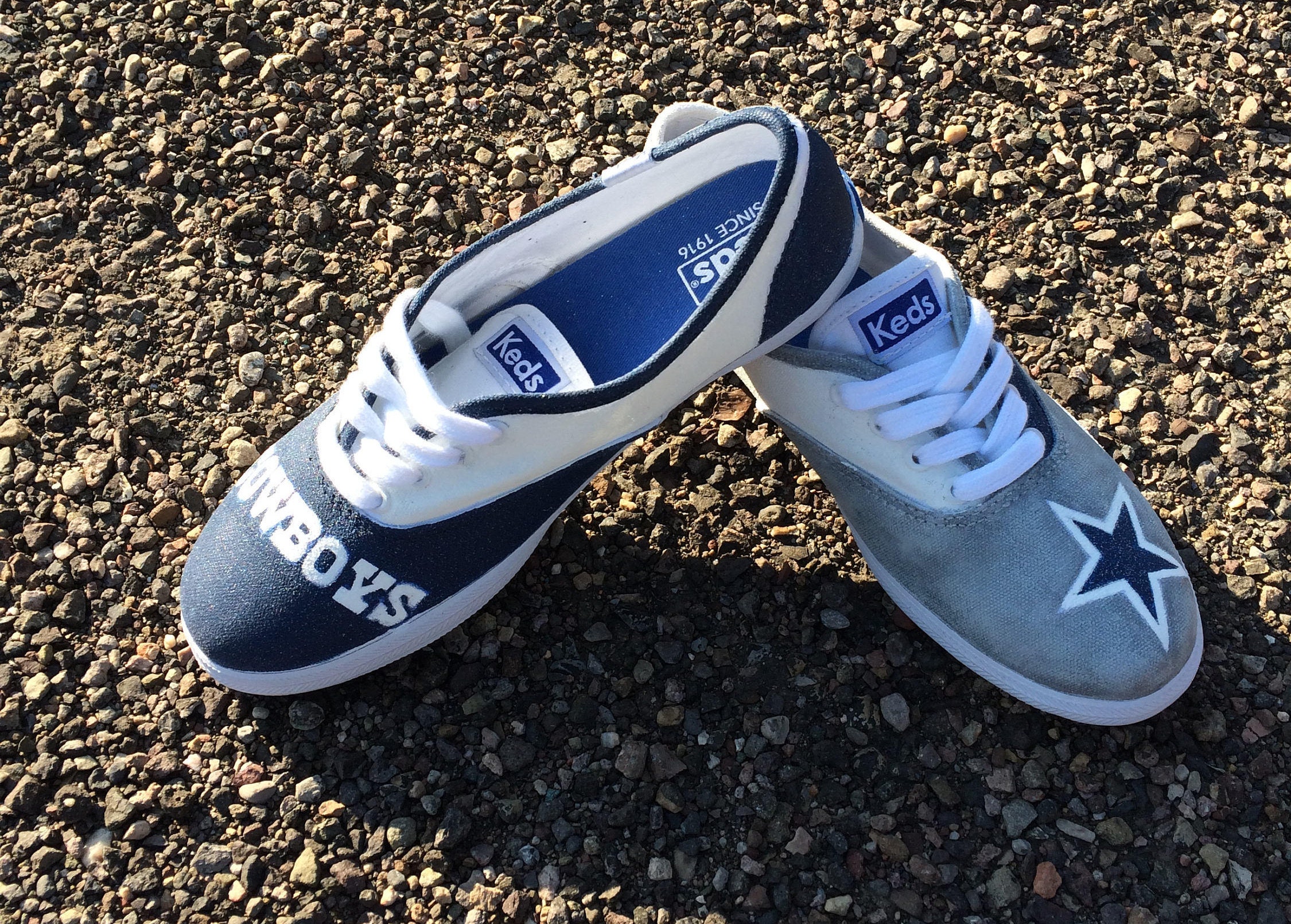 NFL Inspired Dallas Cowboys Custom VANS AUTHENTIC Sneakers Etsy