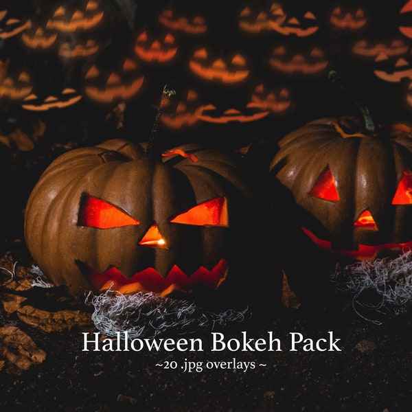 Halloween Bokeh | Halloween Overlay | October Bokeh | Pumpkin Bokeh | Jack-O-Lantern Overlay | Photoshop Overlay | Halloween Photo Filter