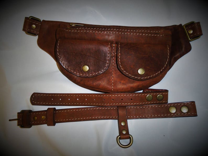 Bag waistband crazy horseWaist bagLeather belt | Etsy