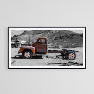 Nevada Photography Art - Rhyolite Ghost Town - Abandoned Car:  &quot;Tired Truck&quot;