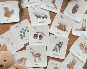 Woodland Flashcards: Montessori Homeschool Nature Cards (Digital Download)