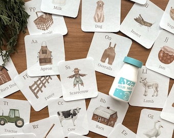 farm flashcards for toddlers | preschool homeschool activity | montessori inspired learning cards | printable set