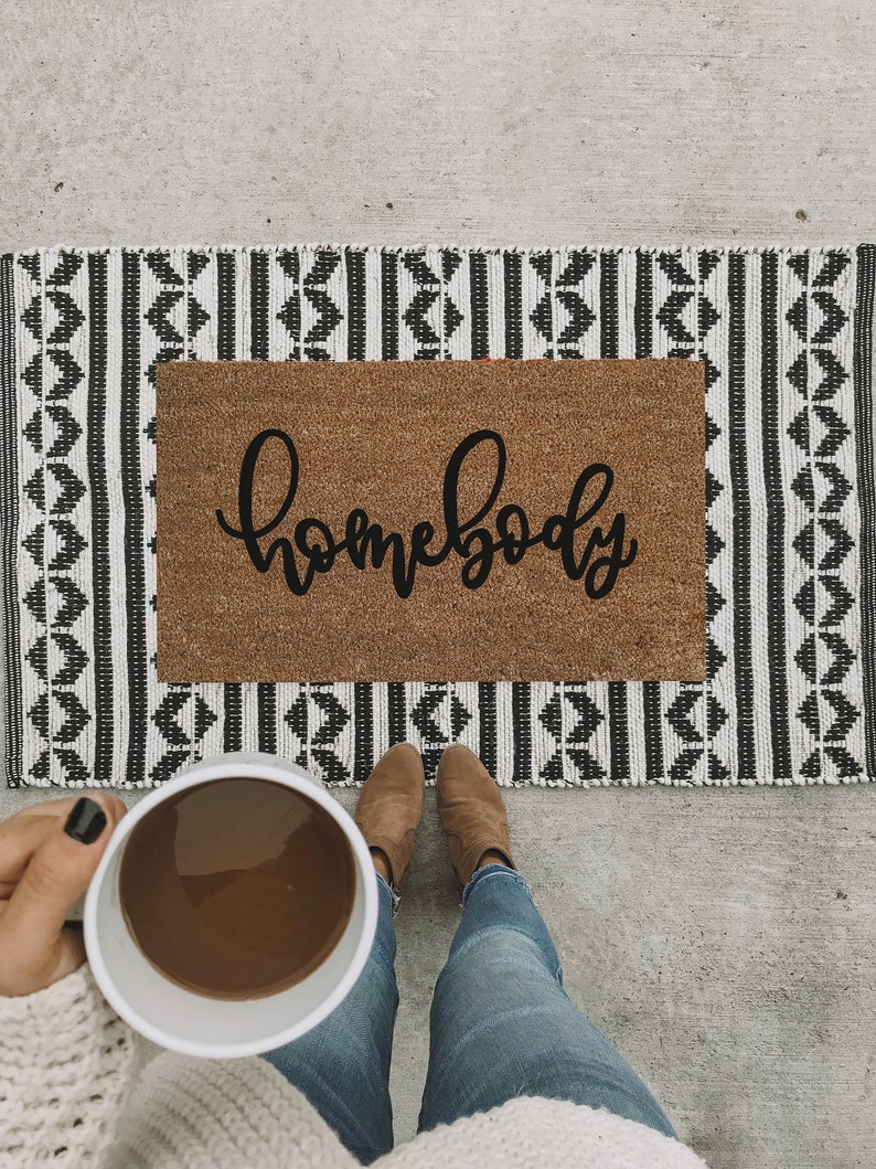 Homebody Doormat hello doormat outdoor doormat Etsy