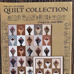 Frayed Flower Baskets, patterns 2 quilts, 2000, Janet Miller, The City Stitcher