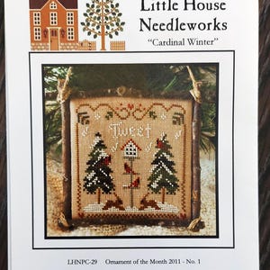 Cardinal Winter, 2010 cross stitch pattern, from Little House Needleworks