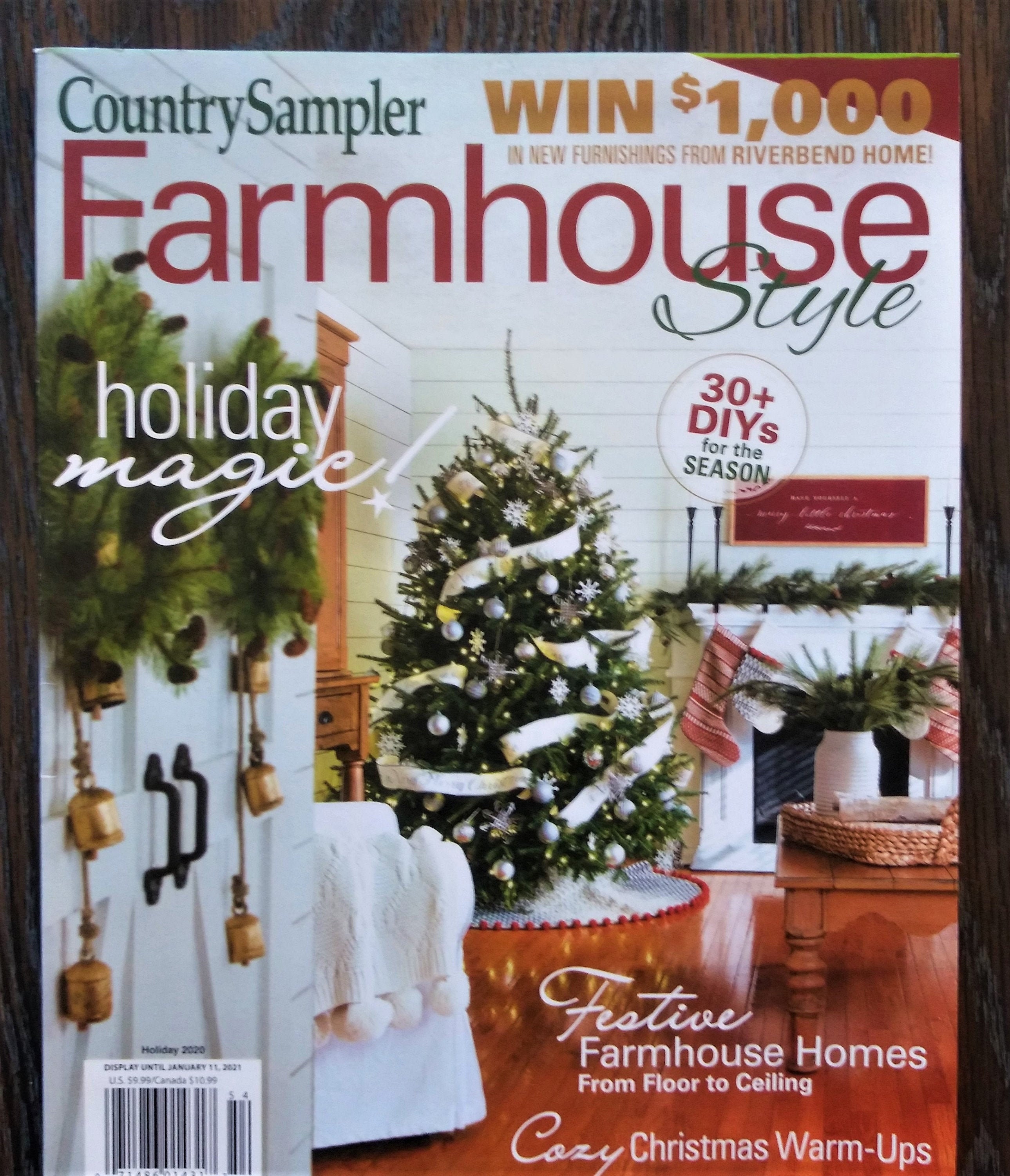 Country Sampler Farmhouse magazine Holiday 2020 issue Etsy