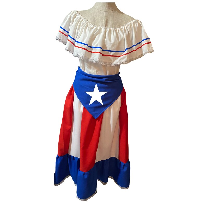 Puerto Rican Flag Slim Long Dress Orgullo Boricua Puerto Rico Etsy