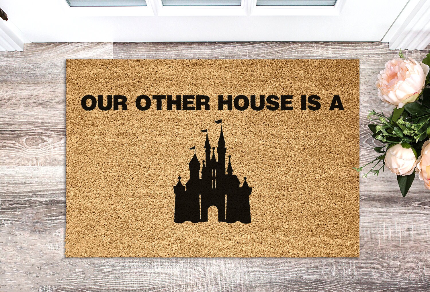 Disney Doormat door mat Disney Gift Cinderellas Castle Etsy