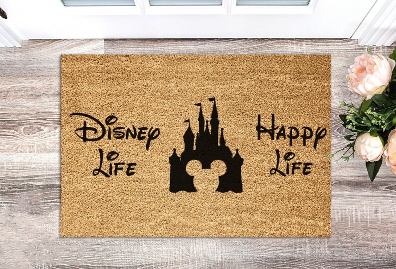 Disney Life Door Mat Disney Home Decor Welcome Mat Etsy