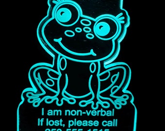 Customizable LED Safety Alert Tag: Medical, Allergy, Non Verbal