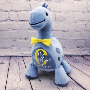 Personalized Big Brother Dinosaur Plush: Pregnancy Announcement Gift