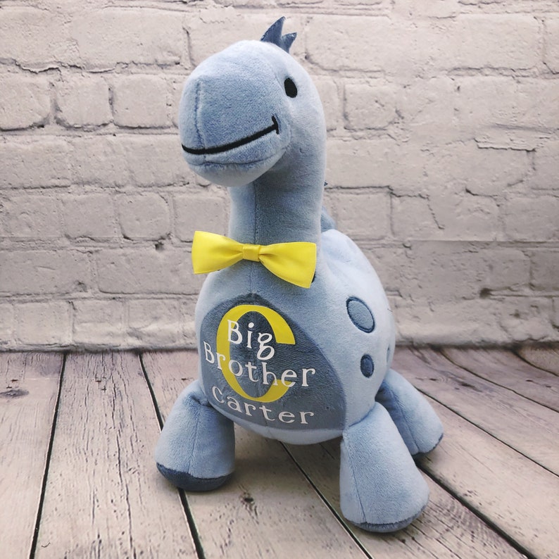 Big brother stuffed animal Pregnancy announcement dinosaur image 1