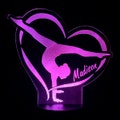 Personalized Gymnastics LED Lamp: Engraved Name Night Light