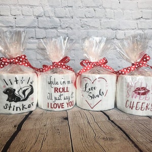 Funny Valentine Toilet Paper Gift: Gag Gift with Red Ribbon
