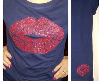 Glitter lips t-shirt