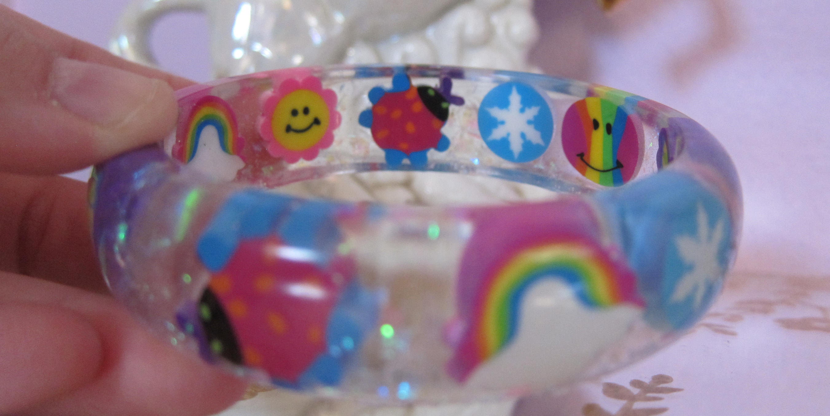 Super Cutie Erasers Rainbow Smiley Face Lisa Frank Glitter | Etsy