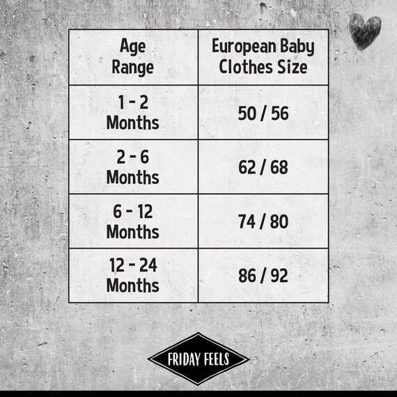 baby european sizes