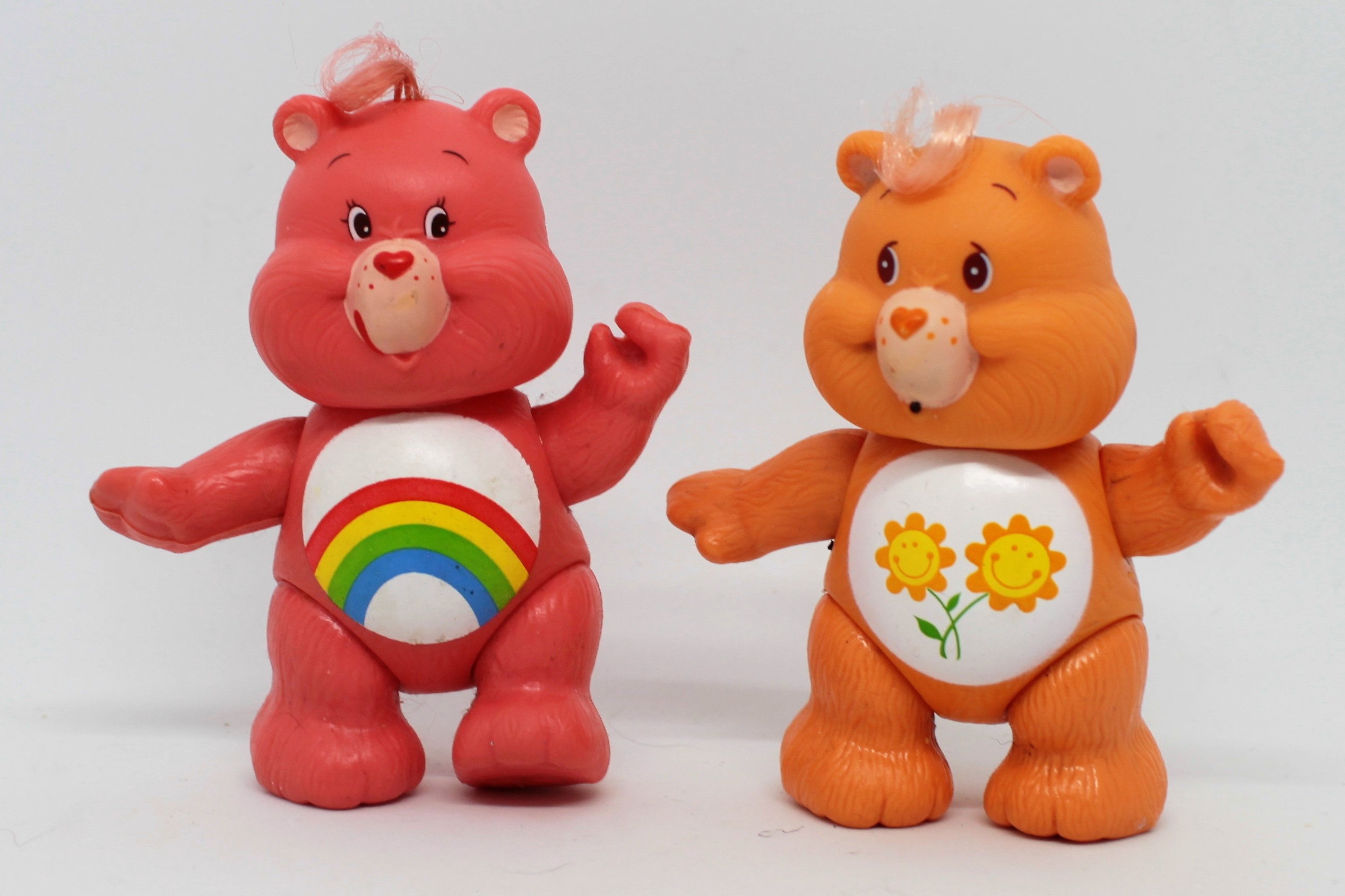 Vintage Care Bear Poseable Bears Cheer and Friend Kenner