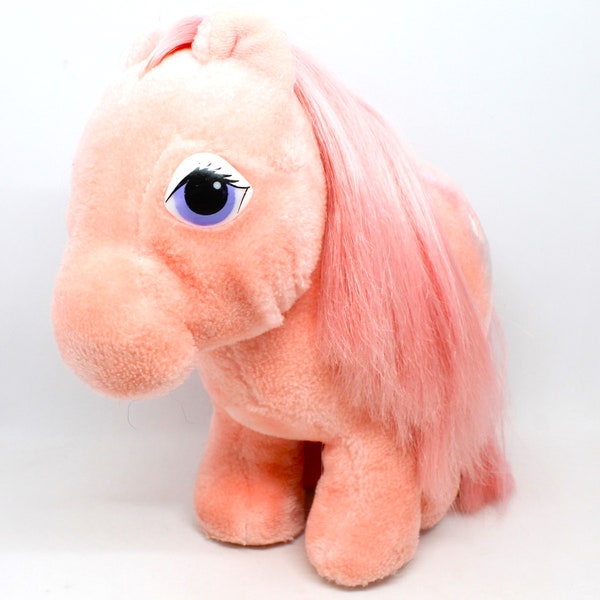 Vintage Hasbro G1 My Little Pony MLP Cotton Candy Softies Plush Stuffed Animal Toy Stuffie Earth Unicorn Pegasus Ponies Pink Peach