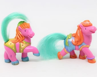 Lot of 2 Tara Toys Pony Luv Mini PVC Figures 2000s Tiny Pony Love Toys Original My Little Pony MLP Petite Ponies